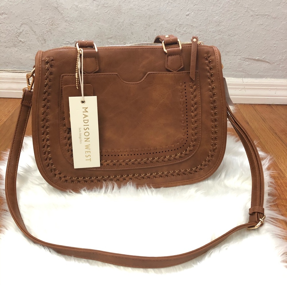 Madison West vegan leather shoulder bag